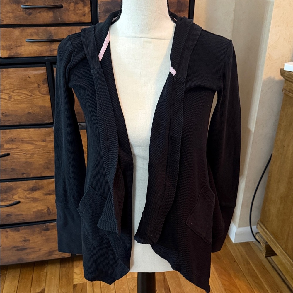 Alfani Black Hooded Cardigan